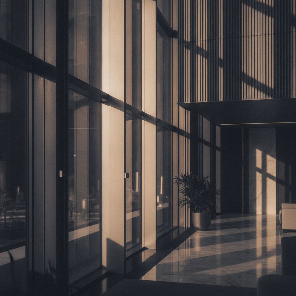 Architectural interior detail representing corporate trust and bond security